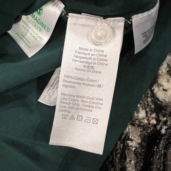 NWT J. Crew Men's Old Forest Green Broken-In Henley Shirt - Picture 7 of 7